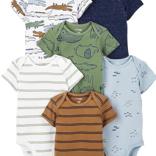 Simple Joys by Carter's Baby Boys 6-Pack Short-Sleeve Bodysuit