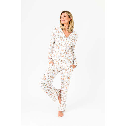 The First Noel Womens Notch Collar PJ Set Bamboo – Holy Pals