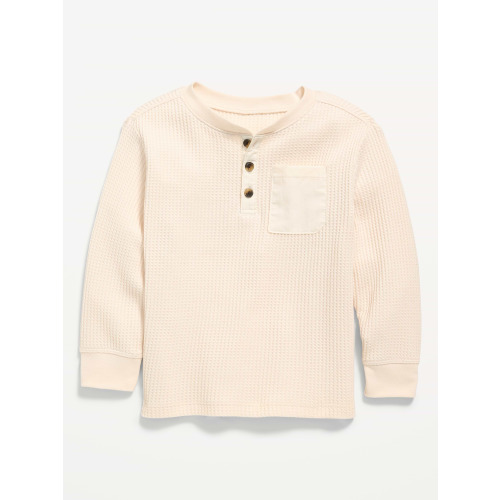 Long-Sleeve Waffle Knit Henley T-Shirt for Toddler Boys