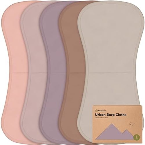 Organic Burp Cloths - 5-Pack (Mauve)