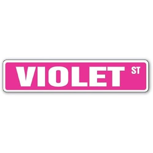 Violet Street Sign Childrens Name Room Sign | Indoor/Outdoor | 18" Wide