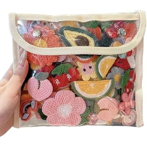 33 PCS Baby Hair Clips Set, Cute Fruit & Flower Bang Hair Paster for Girls, Infant Forehead Fringe Holder, Safe Magic Sticker Hair Accessories for Toddlers & Kids