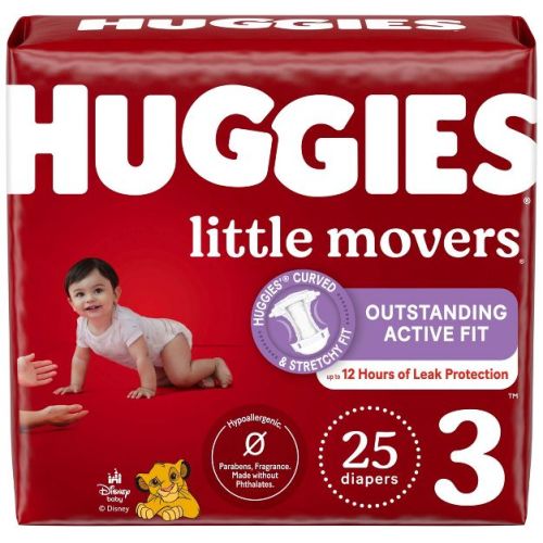 Huggies Little Movers Active Fit Diapers - Size 3 - 25ct