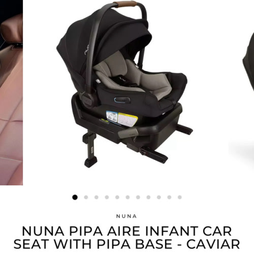 Nuna PIPA Aire Infant Car Seat with PIPA Base - Caviar