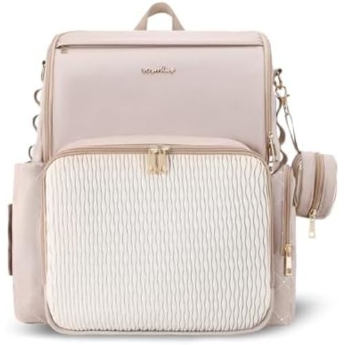 Stylish Baby Diaper Bag, Baby Bag with Changing Pad, Pacifier Case& Stroller Straps