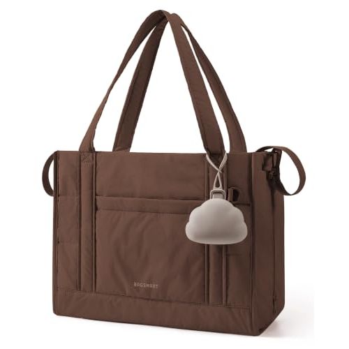 BAGSMART Diaper Bag Tote Puffer, Hospital Bag for Labor Delivery with Pacifier Case, Lightweight Baby Bag for Travel, Work