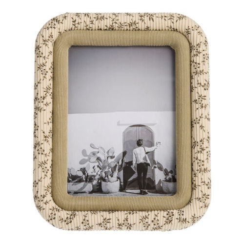 Corduroy Floral Layered Picture Frame