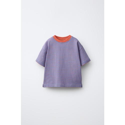 STRIPED T-SHIRT - Blue / Steel | ZARA Canada