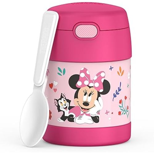 THERMOS FUNTAINER Kids Food Jar with Spoon, 10oz, Preschool Minnie