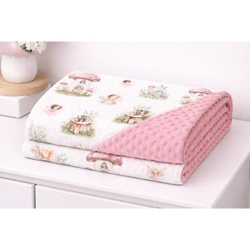 Minky Dot Baby Blanket – Ultra Soft Plush, Double Layer for Newborns & Toddlers, Cozy and Warm – Perfect for Crib, Stroller, Nursery and Baby Shower - 30X40 (Pine) (Baby, Fairy)