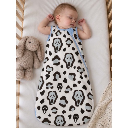 Ghostface Abstract Halloween Pattern Bamboo Sleep Bag