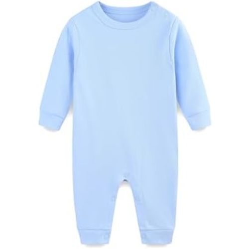 Baby Girl Boy Outfit Infant 100% Cotton Long Sleeve Newborn Romper Unisex Footless Jumpsuit
