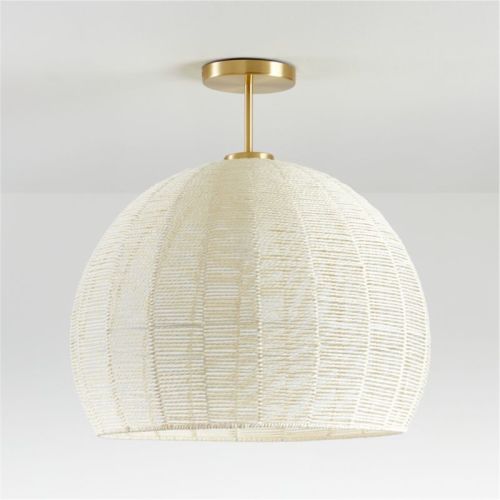 Ivory Woven Rope Flushmount