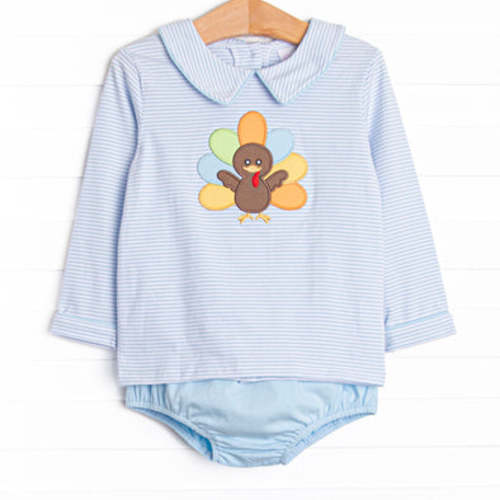 Shake Your Tail Feathers Applique Diaper Set, Light Blue – Stitchy Fish