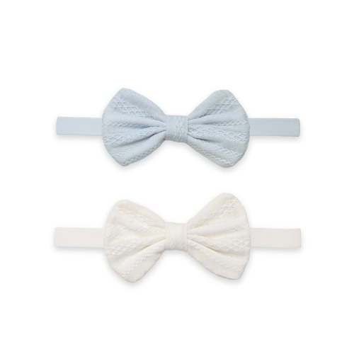 Carter's Child of Mine Baby Girls Texture Bow Headwrap, 2-Pack, Size 0-12M