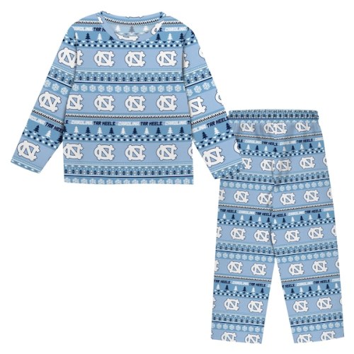 North Carolina Tar Heels Outerstuff Infant & Newborn Ugly Sweater Pajama Set - Carolina Blue