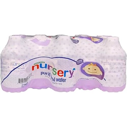 Nursery Purified Non Flouride Purified Water - 15 Pack, 10 oz - For Infants - Use for Everyday Drinking - Infant Formula, and Baby Cereal - BPA Free - No Fluoride, Phosphate - Prevent Mineral Overload