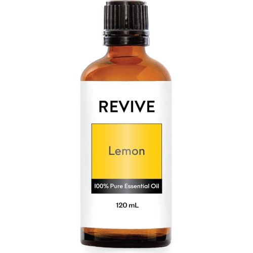 Lemon Essential Oil 120mL by Revive Essential Oils - 100% Pure Therapeutic Grade, for Diffuser, Humidifier, Massage, Aromatherapy, Skin & Hair Care