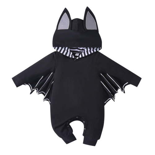 Weebloom Halloween Baby Boy Romper Bat Girl Outfit Clothes Hoodie Hoodie Playsuit Jumpsuit Dailywear,3-6 Months