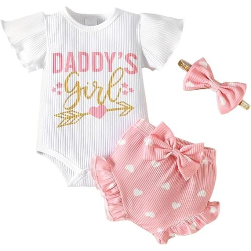 Aoswep Baby Girl Clothes Infant Newborn Girl Summer Short Set Clothes