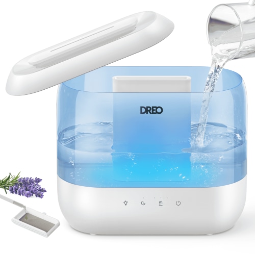 Dreo Humidifier for Bedroom, 4L Cool Mist Ultrasonic Vaporizer, Oil Diffuser, 28dB Quiet, 32H Runtime