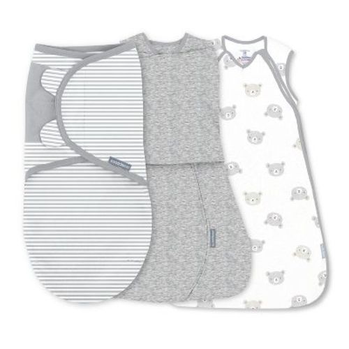 SwaddleMe by Ingenuity Baby Stages 3pk Long Sleeve Swaddle Wrap Gift Set - 0-12m