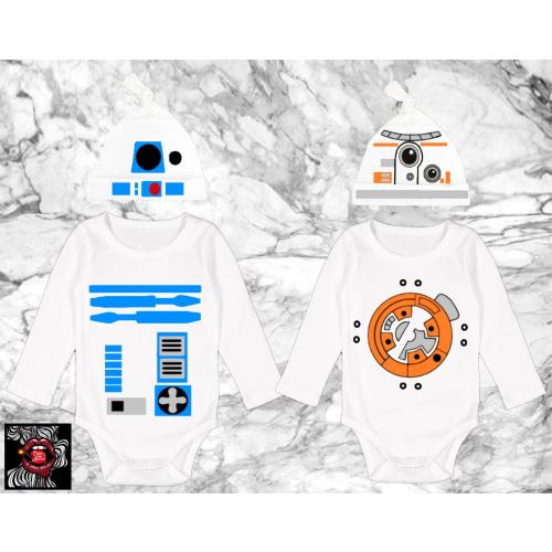Sci-Fi Android Inspired Baby Onesie and Hat - Pregnancy Announcement - Pajamas - Gift - Mommy - Pregnancy Reveal - Custom - Costume