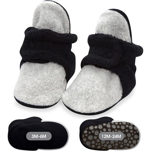 Zutano unisex-baby Cozie Fleece Baby Booties With Grippers