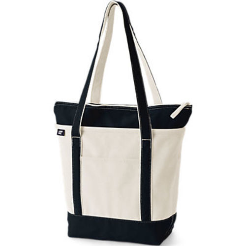 Medium Natural 5 Pocket Open Top Canvas Tote Bag | Lands' End