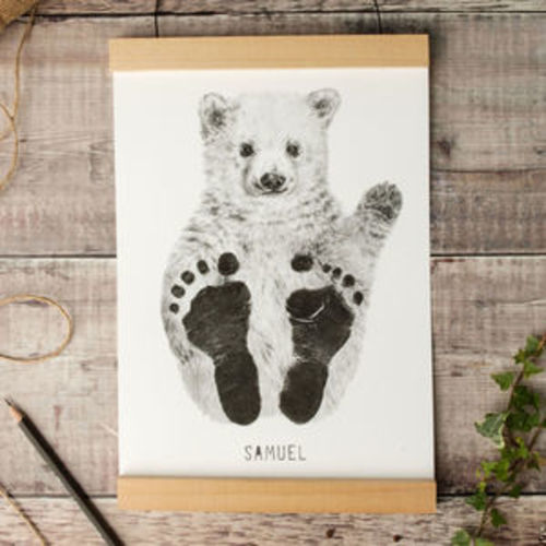 Personalised Baby Bear Footprint Kit