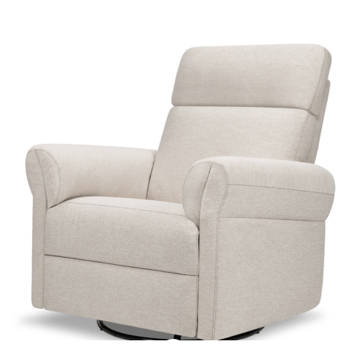 daVinci Suzy Flex Recliner and Swivel Glider with Adjustable Headrest and Armrests - Vanilla
