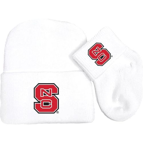 Collegiate Licensed Newborn Baby Knit Cap and Socks Set