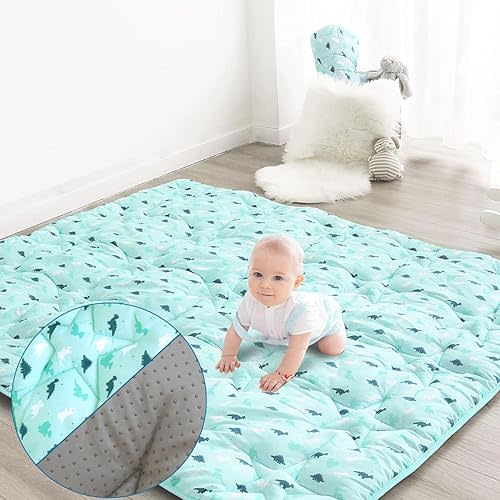 Baby Play Mat for Boys Girls, 50'' x 50'' Baby Play Mat for Playpen, One-Piece Crawling Play Mat for Baby, Non Slip Kids Play Mat, Toddlers, Dinosaur