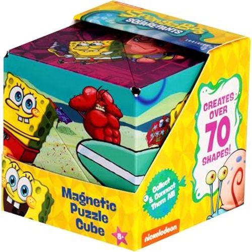 Shashibo Spongebob Squarepants Magnetic Puzzle Cube, Sensory Fidget Toy