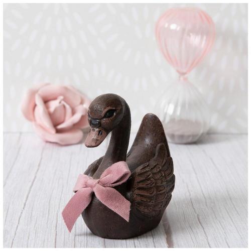 Brown Textured Swan Figurine