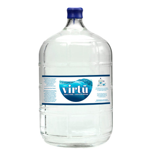 Virtū Distilled Water 5 Gallon Glass Bottle
