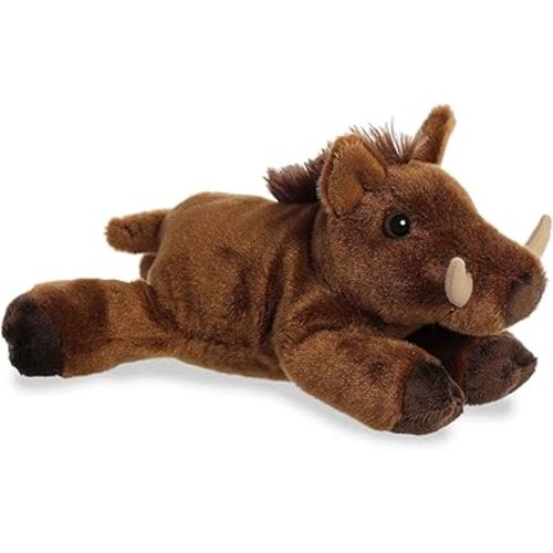 Aurora® Adorable Mini Flopsie™ Willis Warthog™ Stuffed Animal - Playful Ease - Timeless Companions - Brown 8 Inches