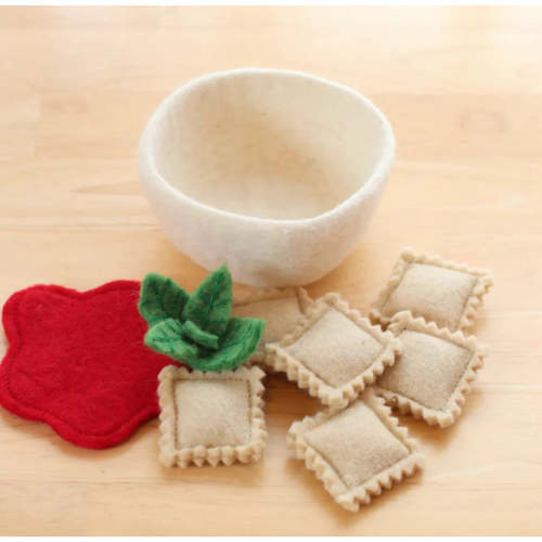 Ravioli Pasta Bowl - Felt Pretend Play Food