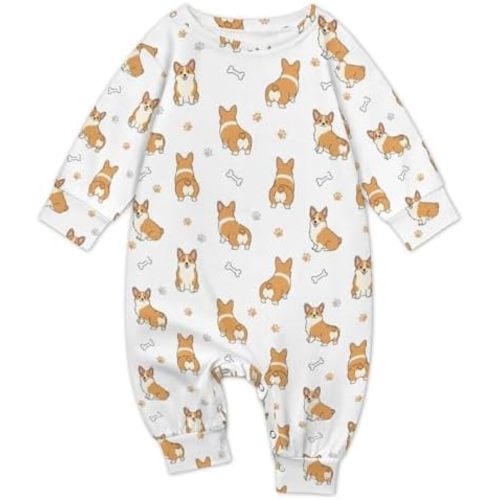 Newborn Baby Romper Clothing Cute Infant Long Sleeve Clothes Jumpsuit Playsuit One Piece Outfit for Boy Girl