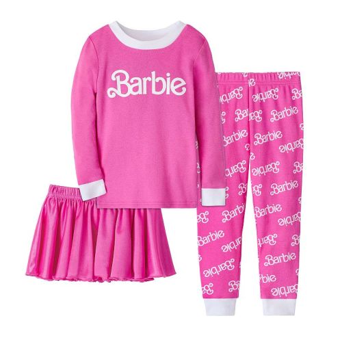 Toddler Girl Barbie® 3-pc. Snug-Fit Pajama Top, Pajama Pant, & Tutu Set