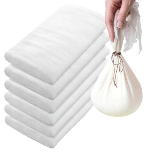 LOLA Cheese Cloth, 162 SQ. Feet, 100% Cotton, 6 Packs at 27 Sq. Feet Each, Lint free, for Poultry Wrapping, Cooking, Straining & Cheese