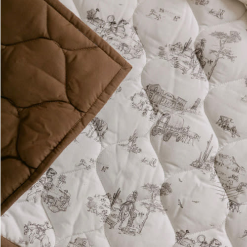 Western Toile Quilted Playmat