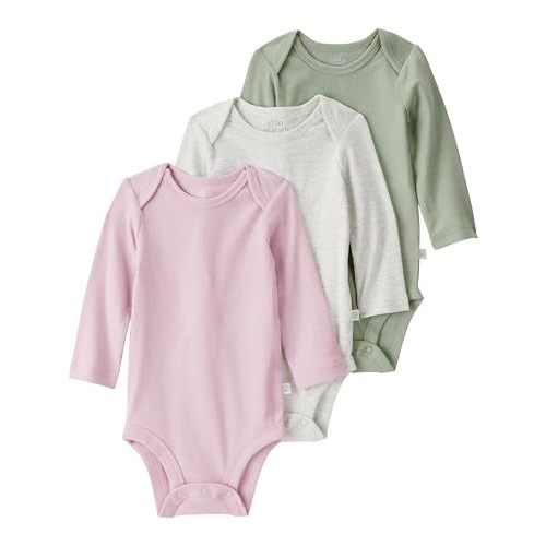 little planet by carter's baby-girls 3-pack Long Sleeve Bodysuits Made With Organic Cotton
