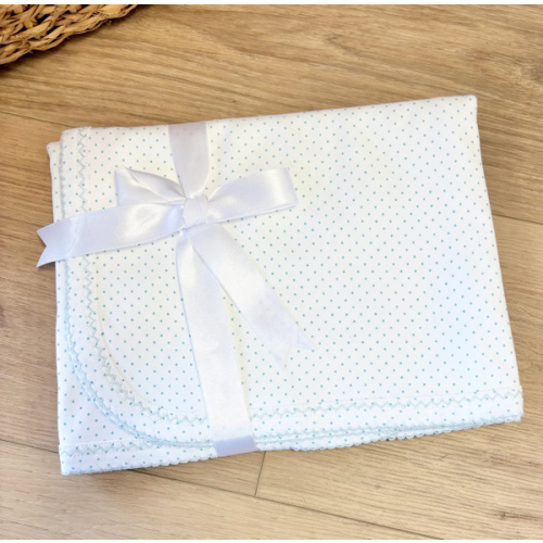 Squiggles by Charlie Blue Dot Blanket – Pink Sheep Boutique