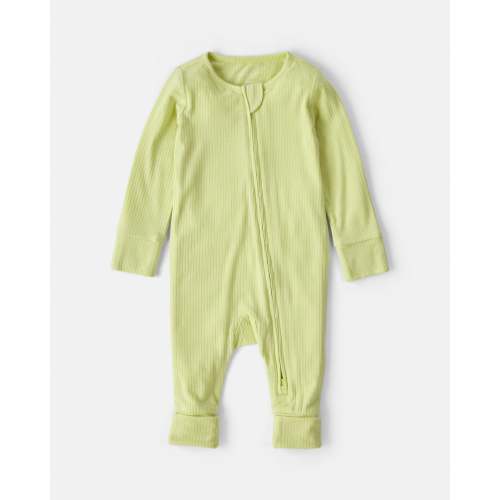Baby PurelySoft™ 2-Way Zip Sleep & Play Pajamas - Green