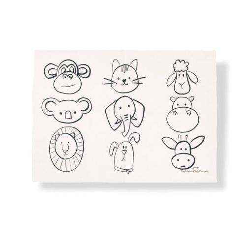 Mini Animal | Best Machine Washable Coloring Mat For Toddlers - The Modern Cloth Company