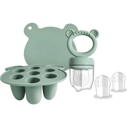 BIGSPINACH Baby Food Freezer Tray and Teething Popsicle Molds – The Perfect Solution for Your Little One's Teething and Feeding Needs