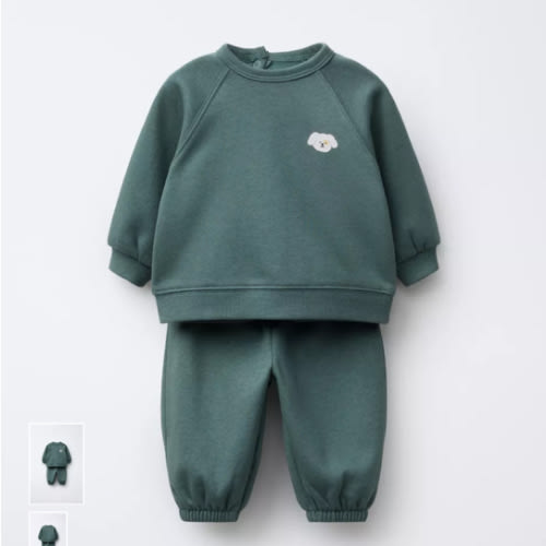 PRINT SWEATSHIRT AND JOGGER SET - Petrol blue | ZARA United States