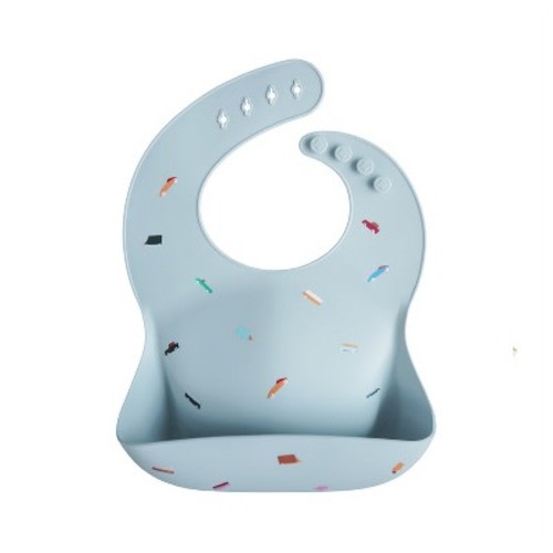 Silicone Baby Bib Retro Cars  One Size