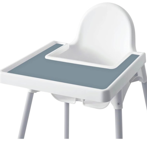 High Chair Placemat for IKEA Antilop Baby High Chair, Silicone Placemats, High Chair Tray Finger Foods Placemat for Boys and Girls, Babies, Toddlers (Ether)